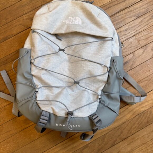 The North Face Women's Borealis Commuter Laptop Backpack, White Metallic / Grey - Picture 5 of 5